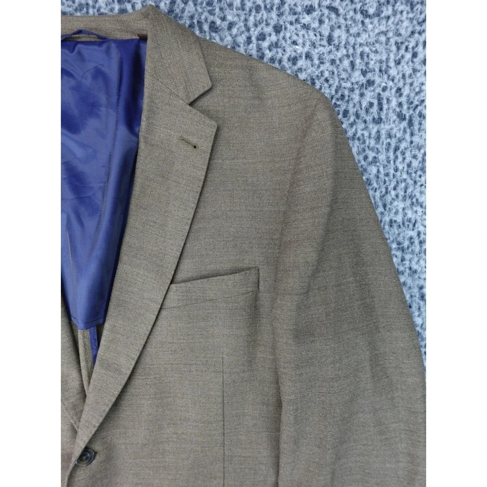Kroon Sport Coat Mens 46L Brown Good 100% Wool Bono 2 Two Button Blazer